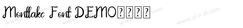 Montlake Font DEMO字体转换